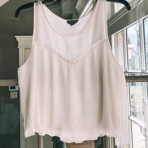 Topshop Flowy White Top